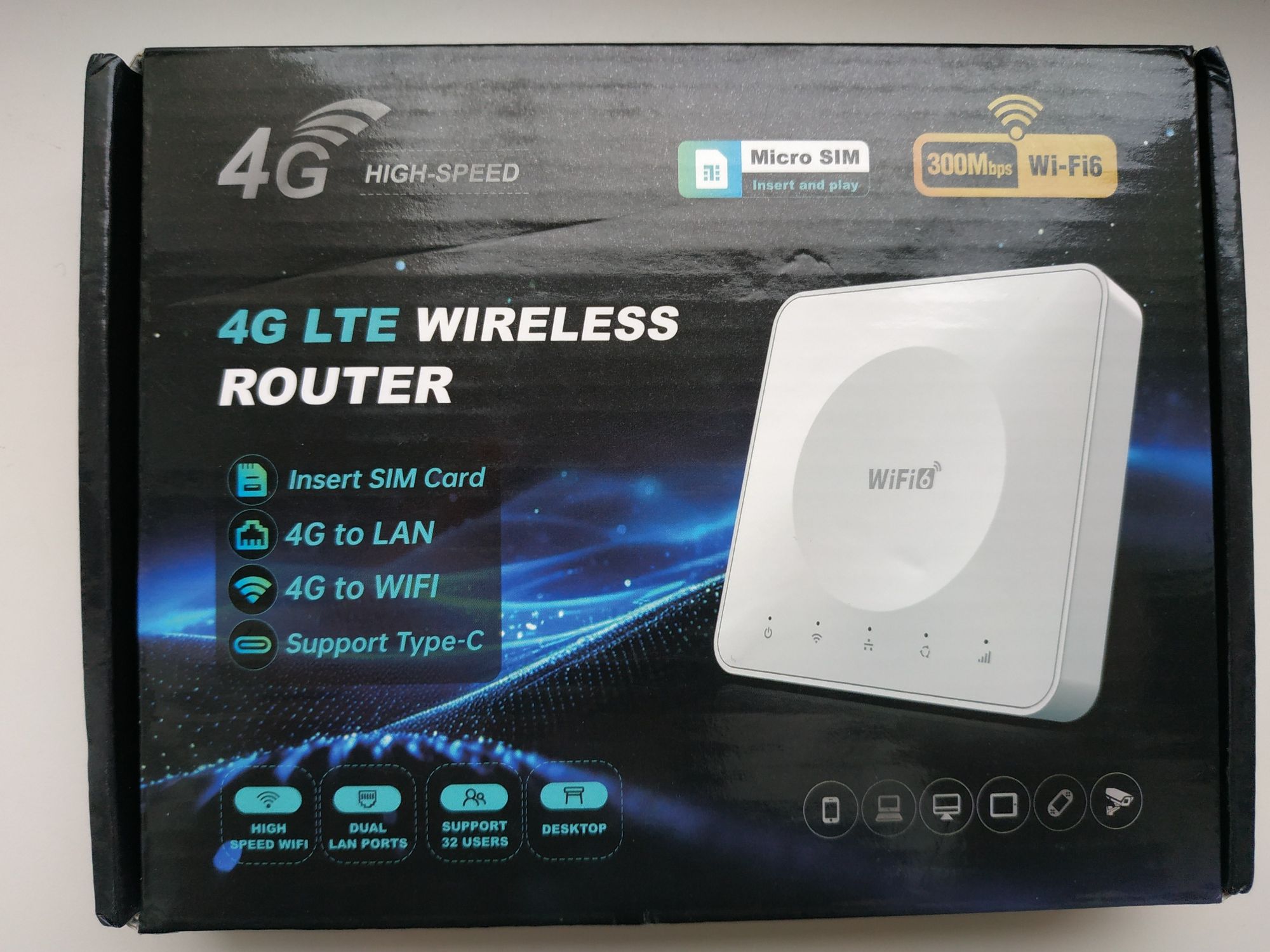 4G LTE LAN USB модем роутер работает от павербанка