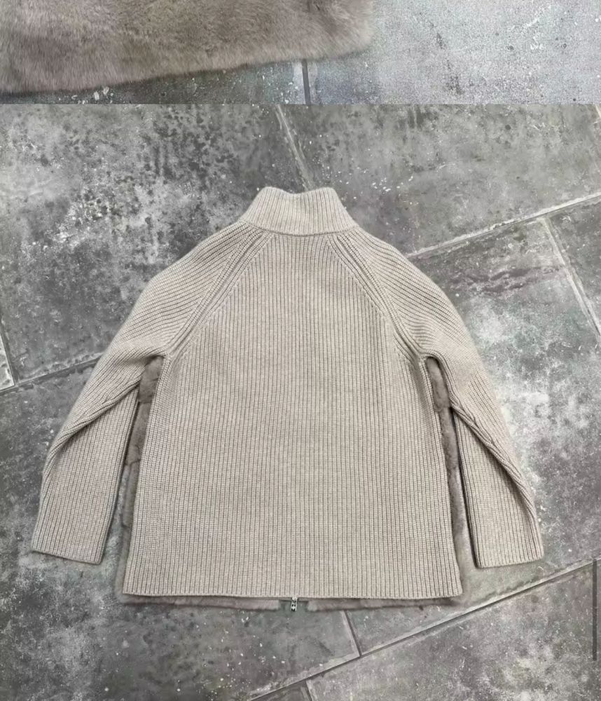 Loro Piana naturalne futro z norek.