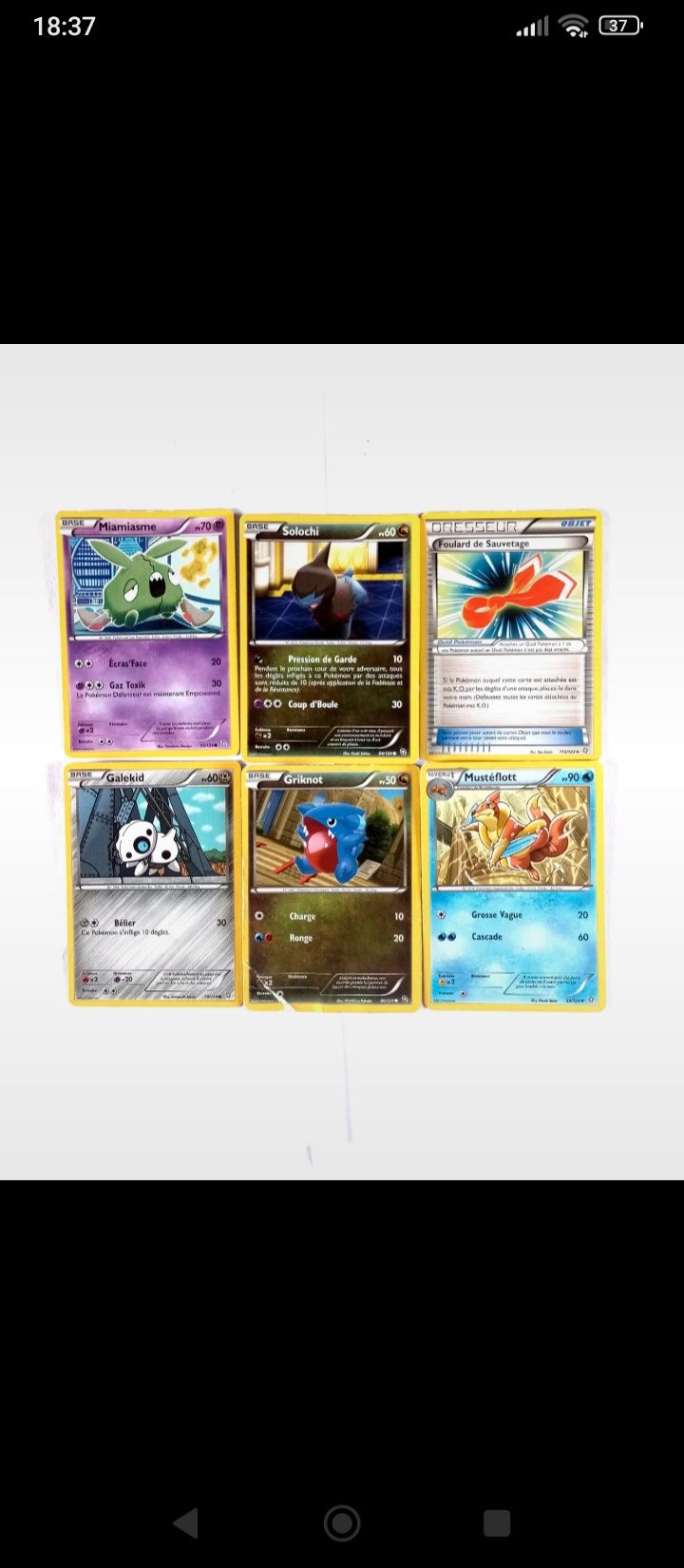 6 cartas pokemon