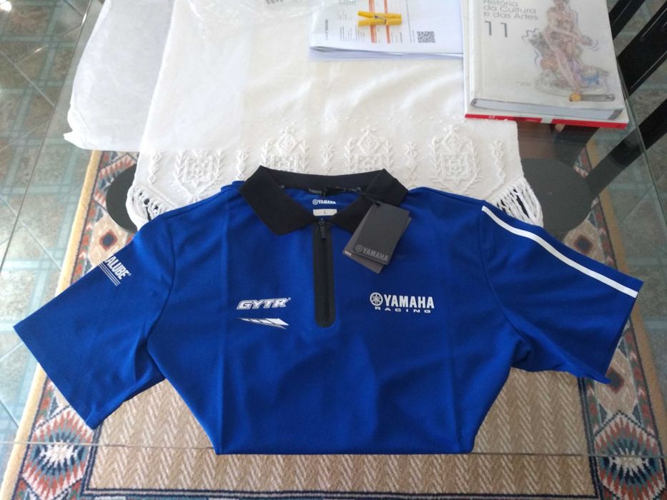 T-shirt oficial de corrida Yamaha Racing, NOVA!
