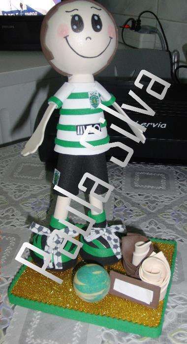 Boneco em E.V.A. Jogador de Futebol