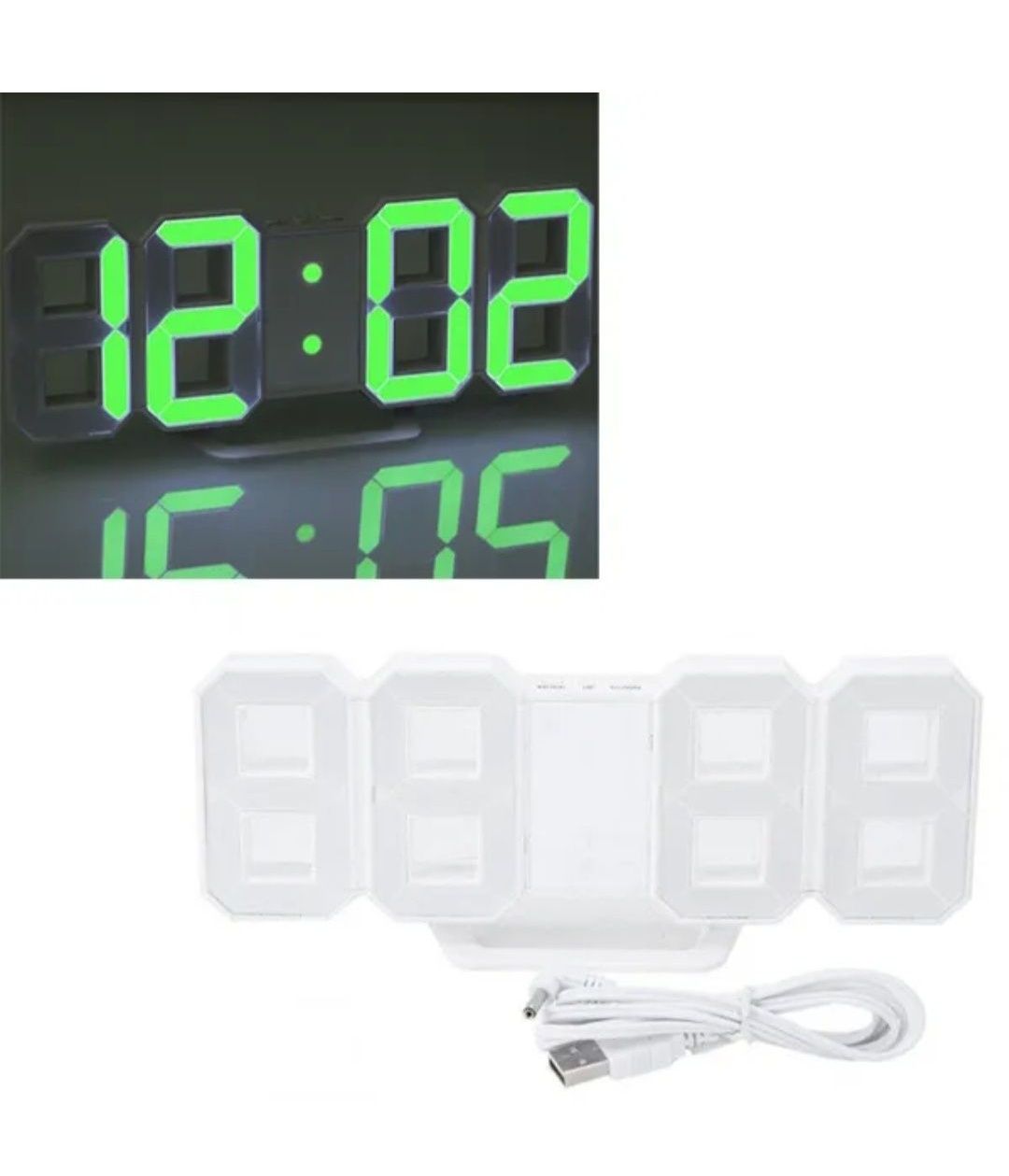 Электронные 3d Led часы с будильником и термометром Ly 1089
