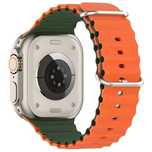 Beline pasek Apple Watch Silicone Waves38/40/41mm zielono-pomarańczowy