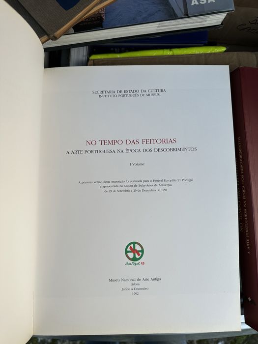 conjunto 2 livros NO Tempo das Feitorias - A Arte Portuguesa NA Época dos DESCOBRIMENTOS