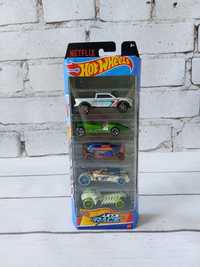 Zestaw Hot Wheels LET'S RACE 5 pak 5 szt Netflix nowe prezent hit