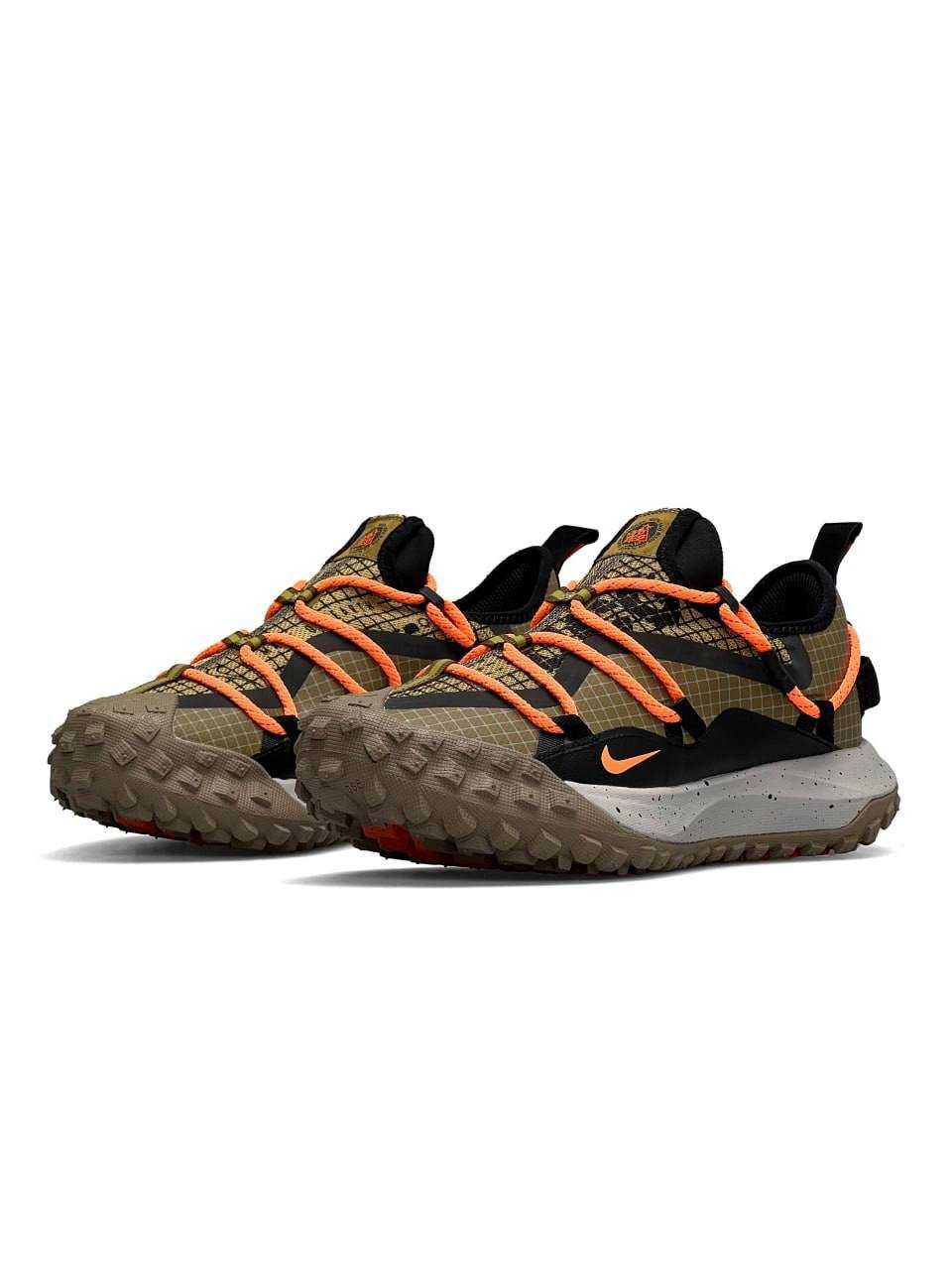 Чоловічі кросівки Nike Acg Mountain Fly хакі з помаранчевим A2337 ТОП