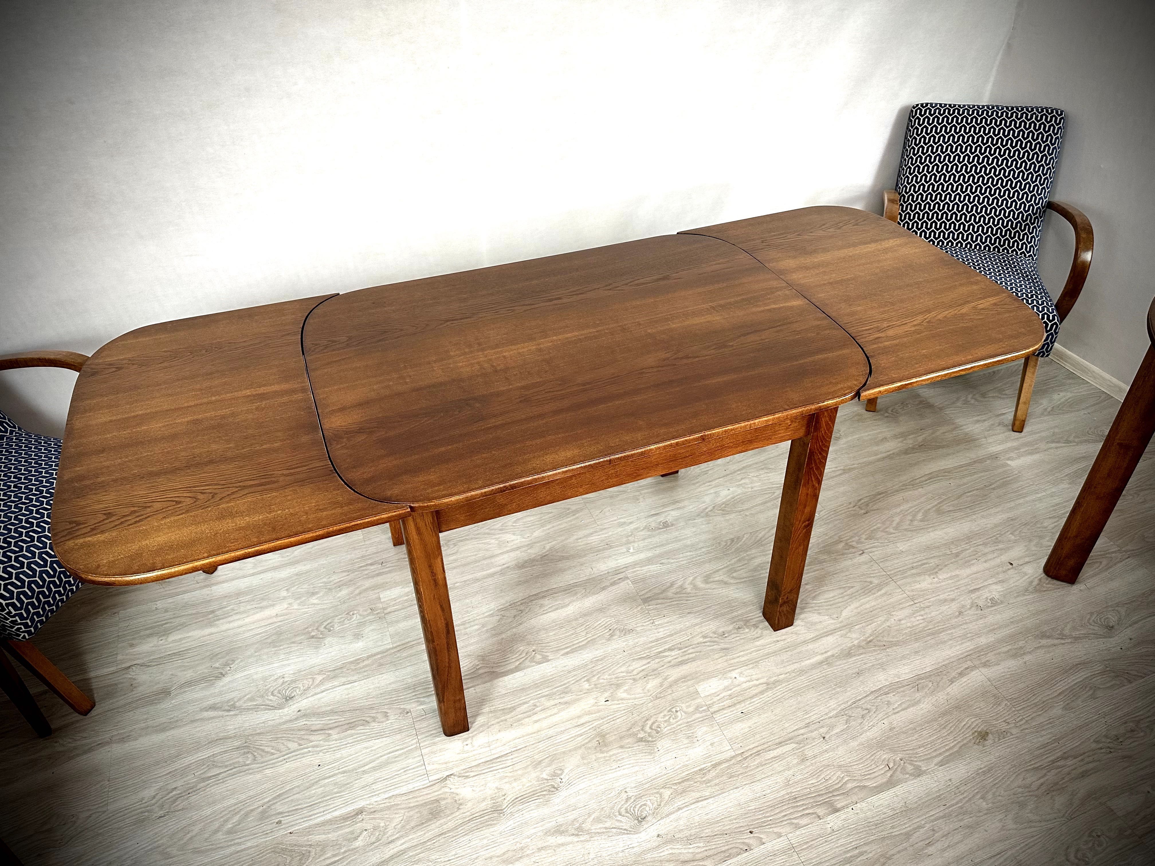 Stół/biurko dąb, klasyczny design z lat 60. – po pełnej renowacji