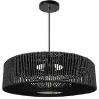 LAMPA WISZĄCA BOHO naturalna czarny sznurek do salonu sypialni APP1484