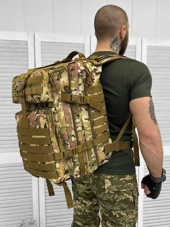 Тактичний рюкзак 45л тактический чорний олива мультикам tac зсу хакі