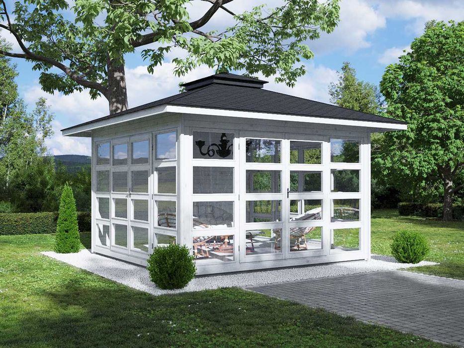 DOMEK SZKLANY 5x5 altana 4x4 domek 4x3 biuro 4x4 altanka 5x5 MDN10B