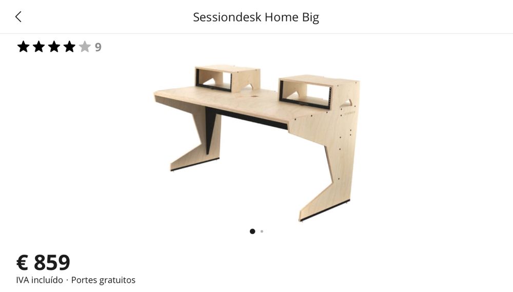 Sessiondesk home big + keyboard tray + home rack