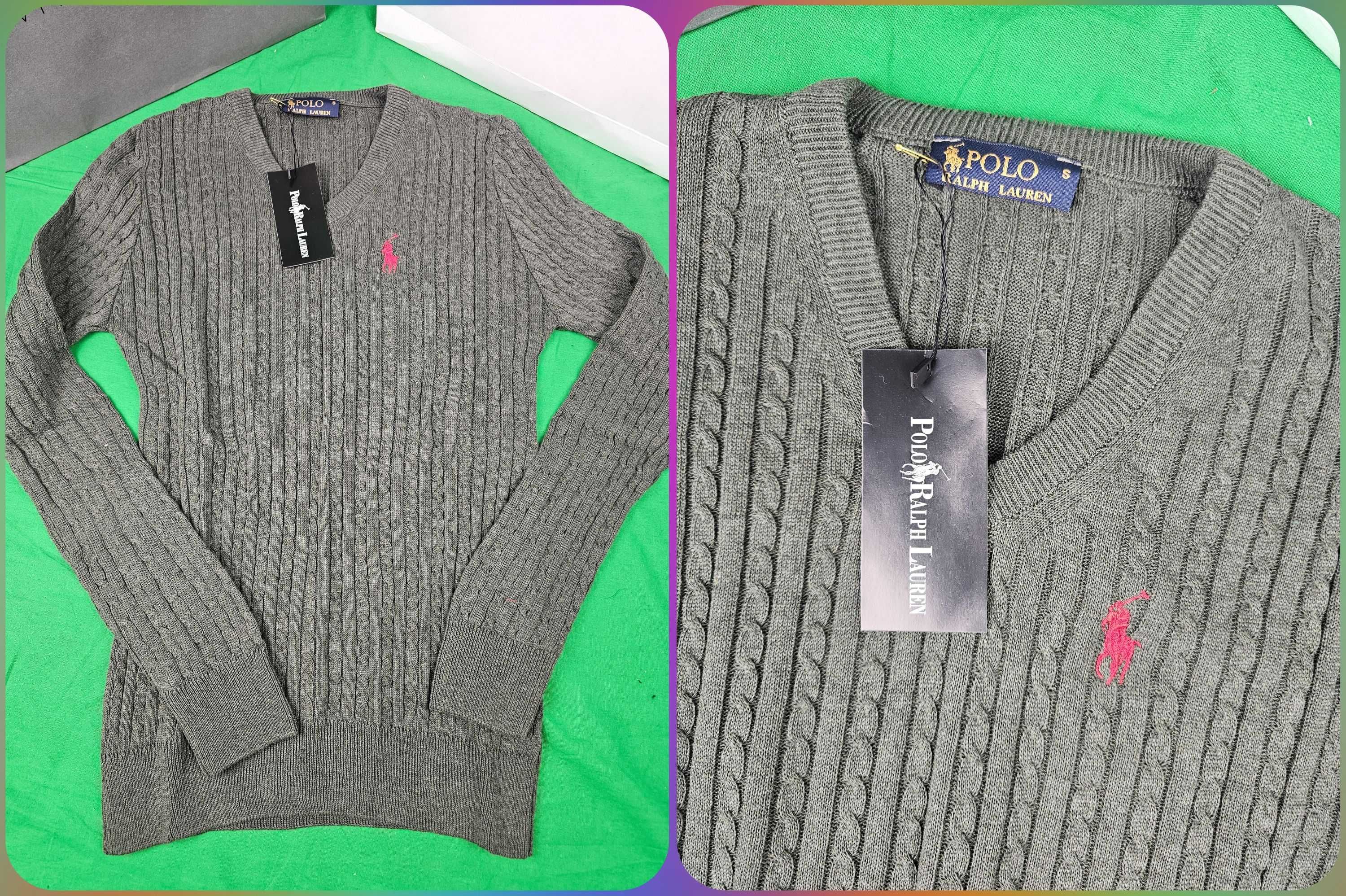 Sweter damski prążkowany tommy hilfiger ralph lauren nowy