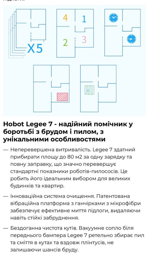 Робот-пилосос Hobot Legee 7