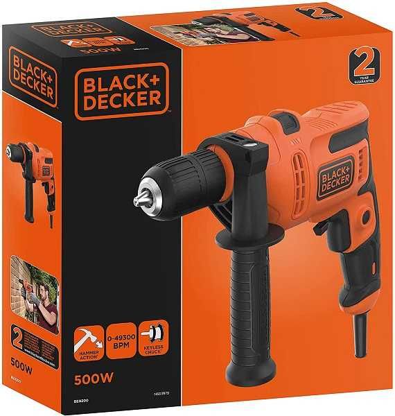 BLACK+DECKER wiertarka udarowa 500W BEH200