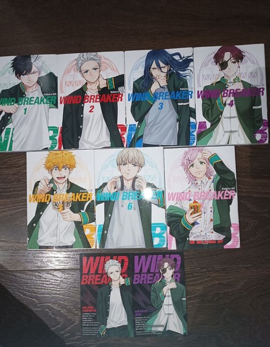 Wind breaker 1-7 + 2 pocztówki Zestaw Komplet Cała Seria