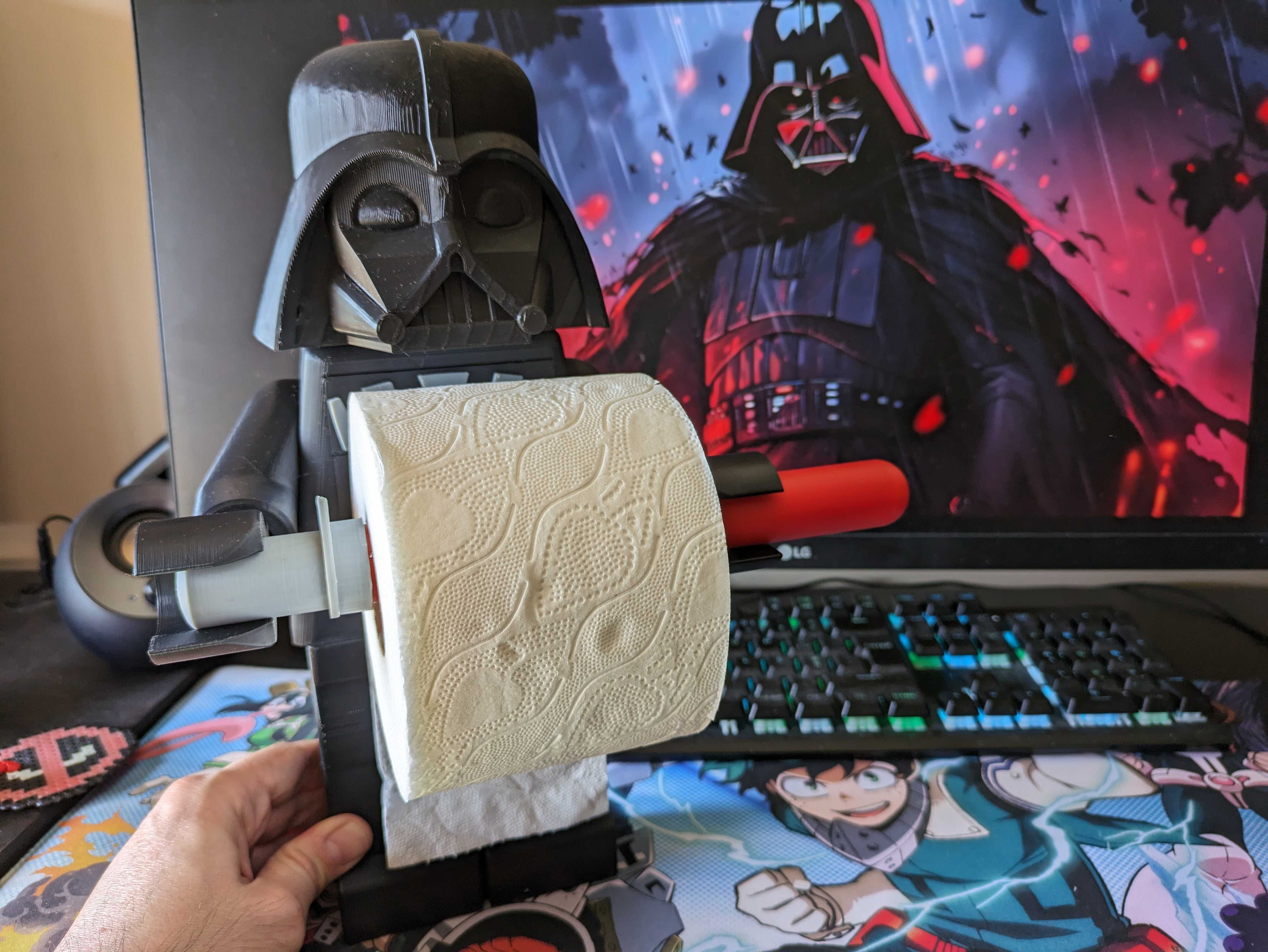 Darth Vader Porta Rolos Papel Higiénico (Impressão 3D)