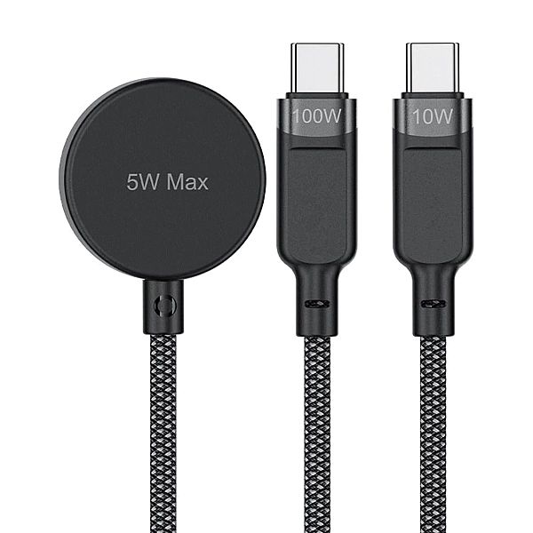 Kabel 3w1 Acefast C6-11 USB-C - 2x USB-C / Qi 480Mb/s 100W 1.2m - czar
