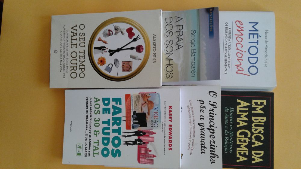 Livros sobre sentimentos, crescimento pessoal, organização, amor