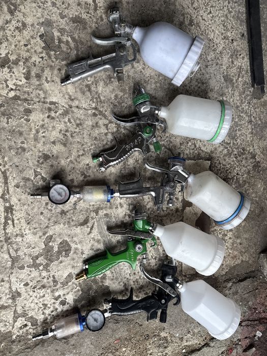 Pistolety lakiernicze zestaw 5 szt