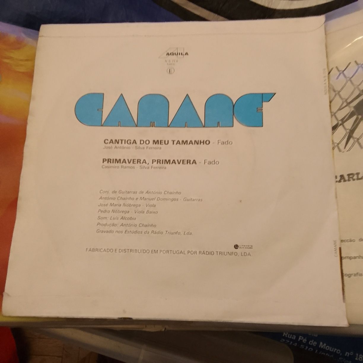 Camané - vinil single 7" autografado