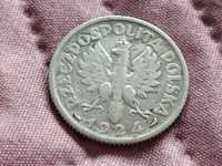 1 złoty 1924 żniwiarka