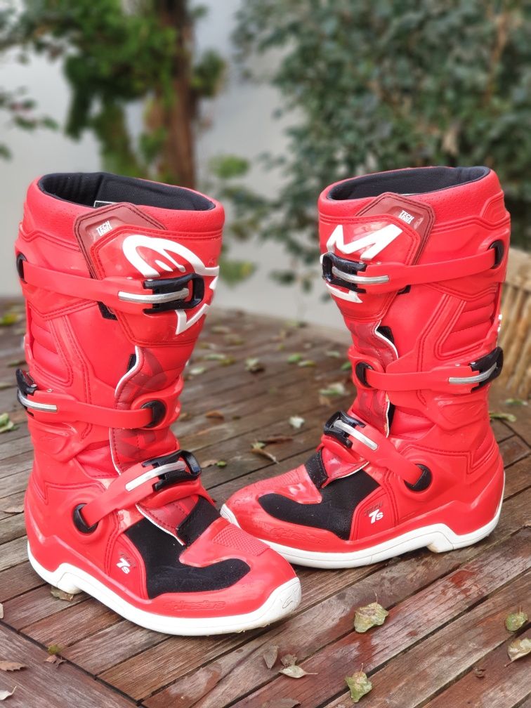 Botas Alpinestars Tech 7s Vermelhas Tam. 38 - Impecáveis