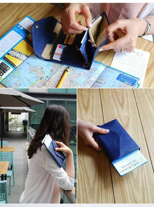 Carteira Passaporte Organizador Documentos Viagem