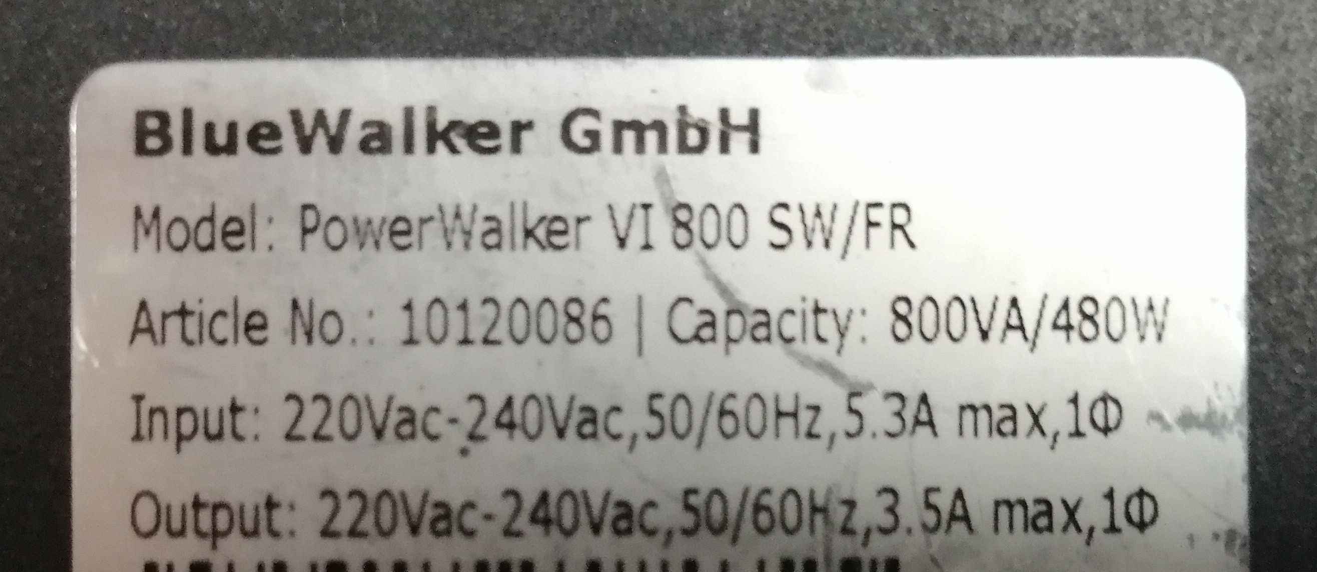 UPS PowerWalker VI, 800VA, sinus
