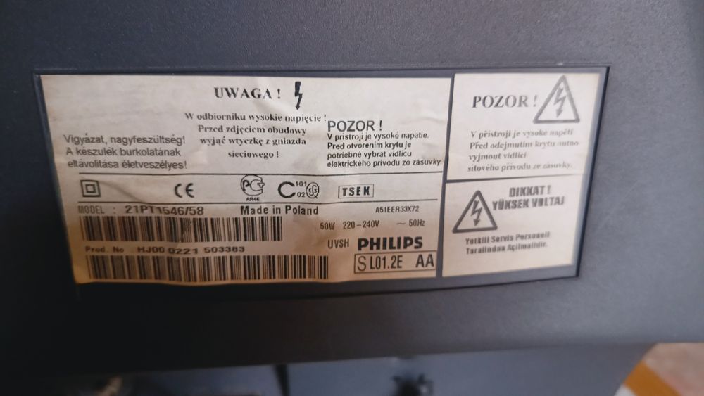 Telewizor kolorowy PHILIPS 21", z pilotem, sprawny