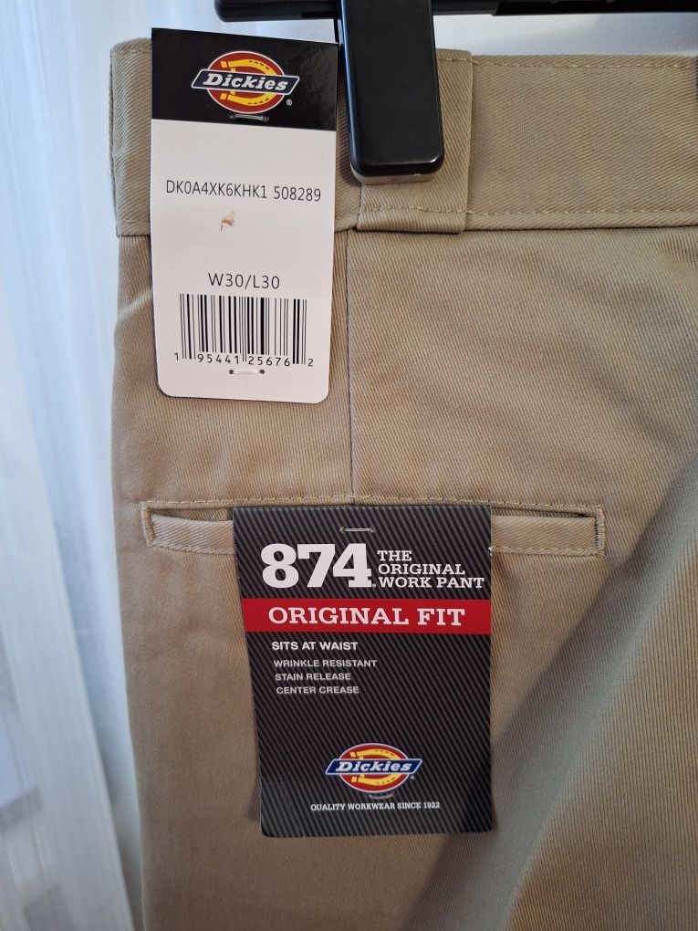 Dickies, męskie spodnie chinosy r.30/30, nowe z papierową metką