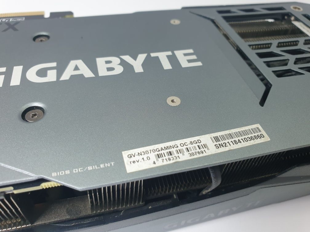 Продам Видеокарту Gigabyte GEFORCE RTX 3070 8GB в идеальном состоянии!