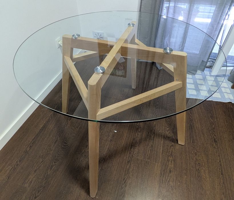 Mesa vidro 110cm diametro