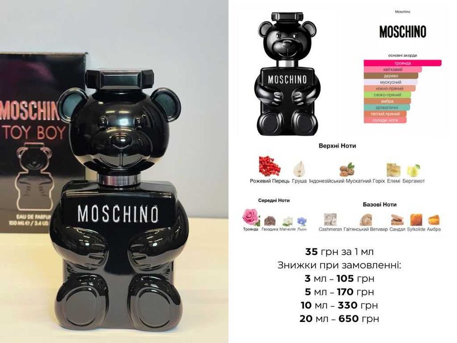 Розпив флаконів Ariana Grande, Moschino Toy, Jimmy Choo, Lattafa Yara