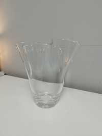 Piekny solidny wazon ozdobny grube szkło