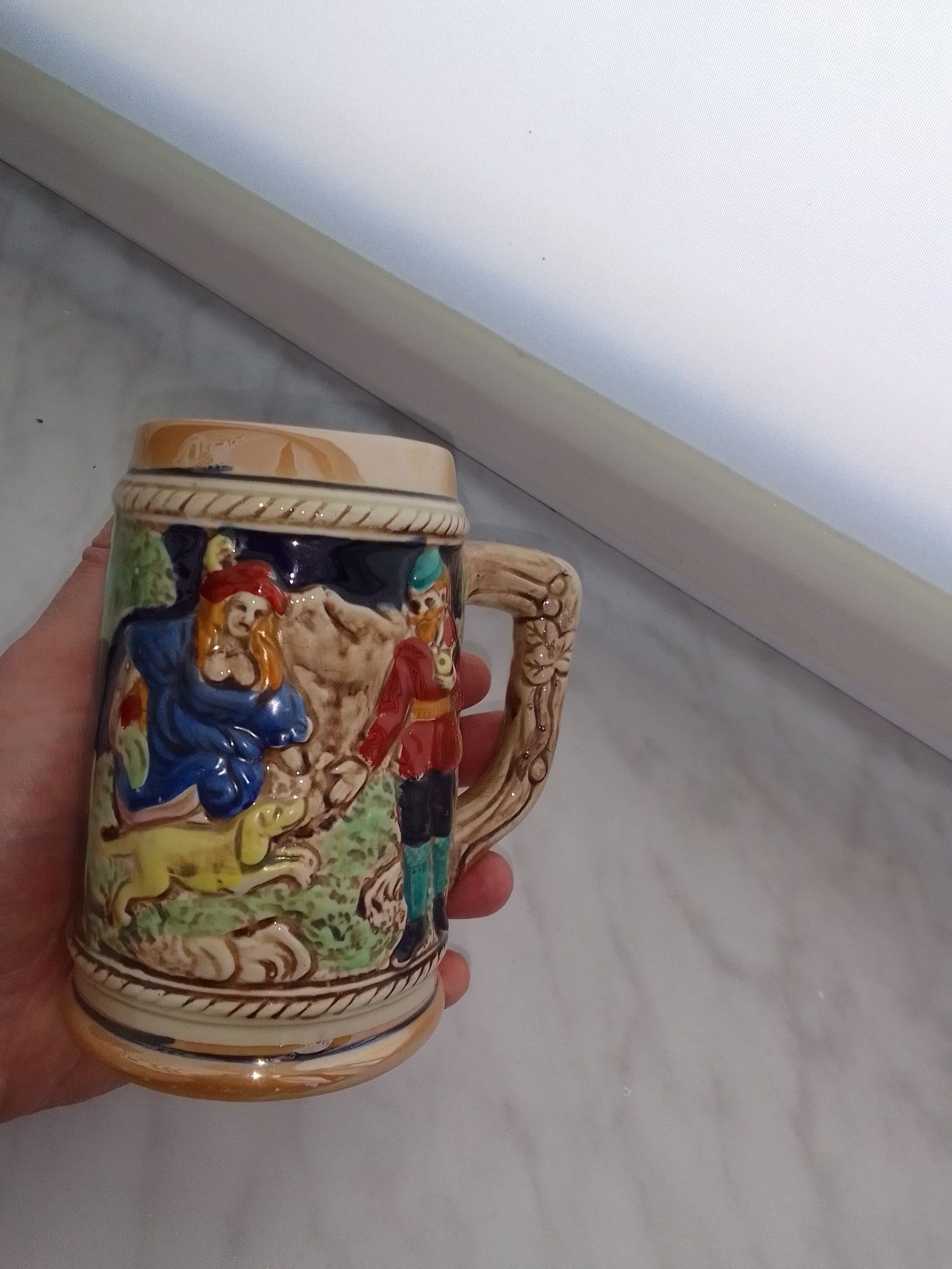 Stary kufel porcelana poj 0,3 w bardzo dobrym stanie