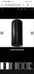 Okap wyspowy Cilindro Black Matt