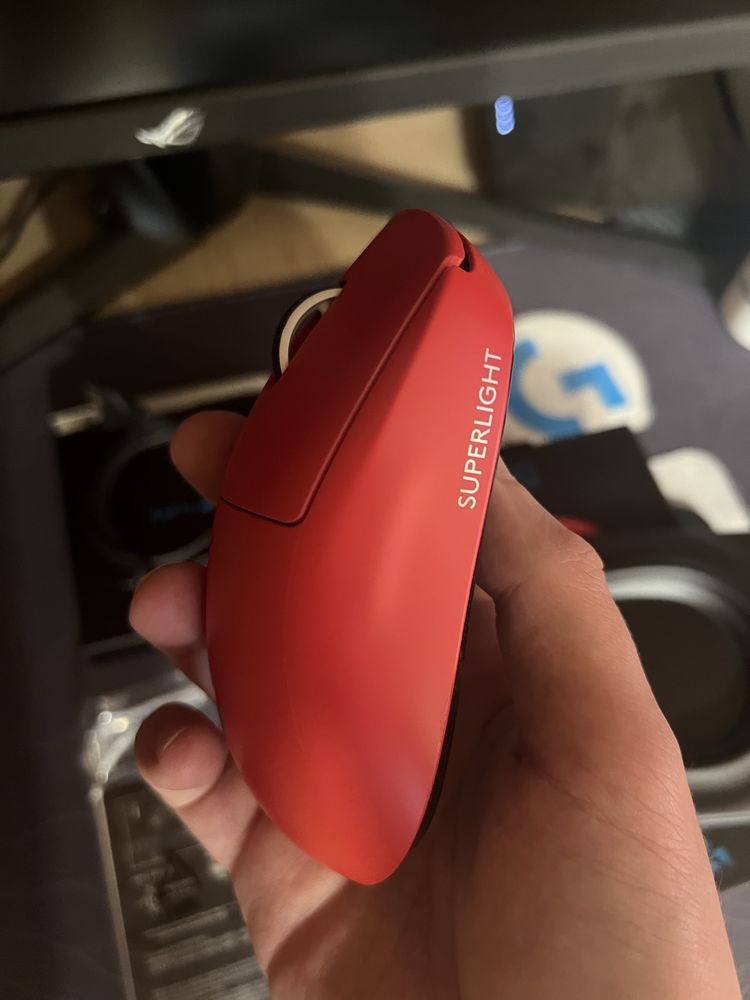 Мышка Logitech G pro superlight red красная