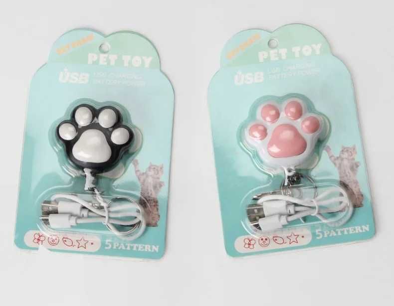 Лазерна указка-іграшка для котів — 3 в 1, лазер, USB, 5 візерунків