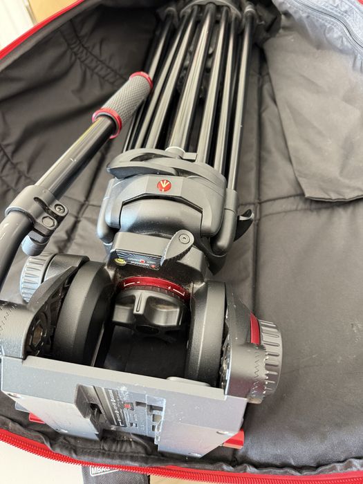 Tripé para vídeo Manfrotto 509HD,545GBK Pro Ground-Twin Kit 100