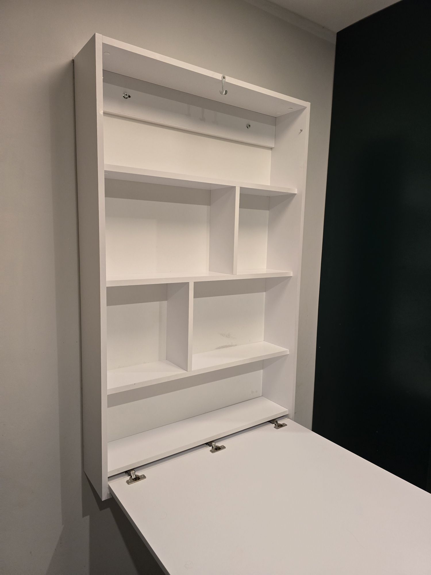 Stół, regał, szafka rozkładana 130x80 cm biały mat TAB biały - bromark