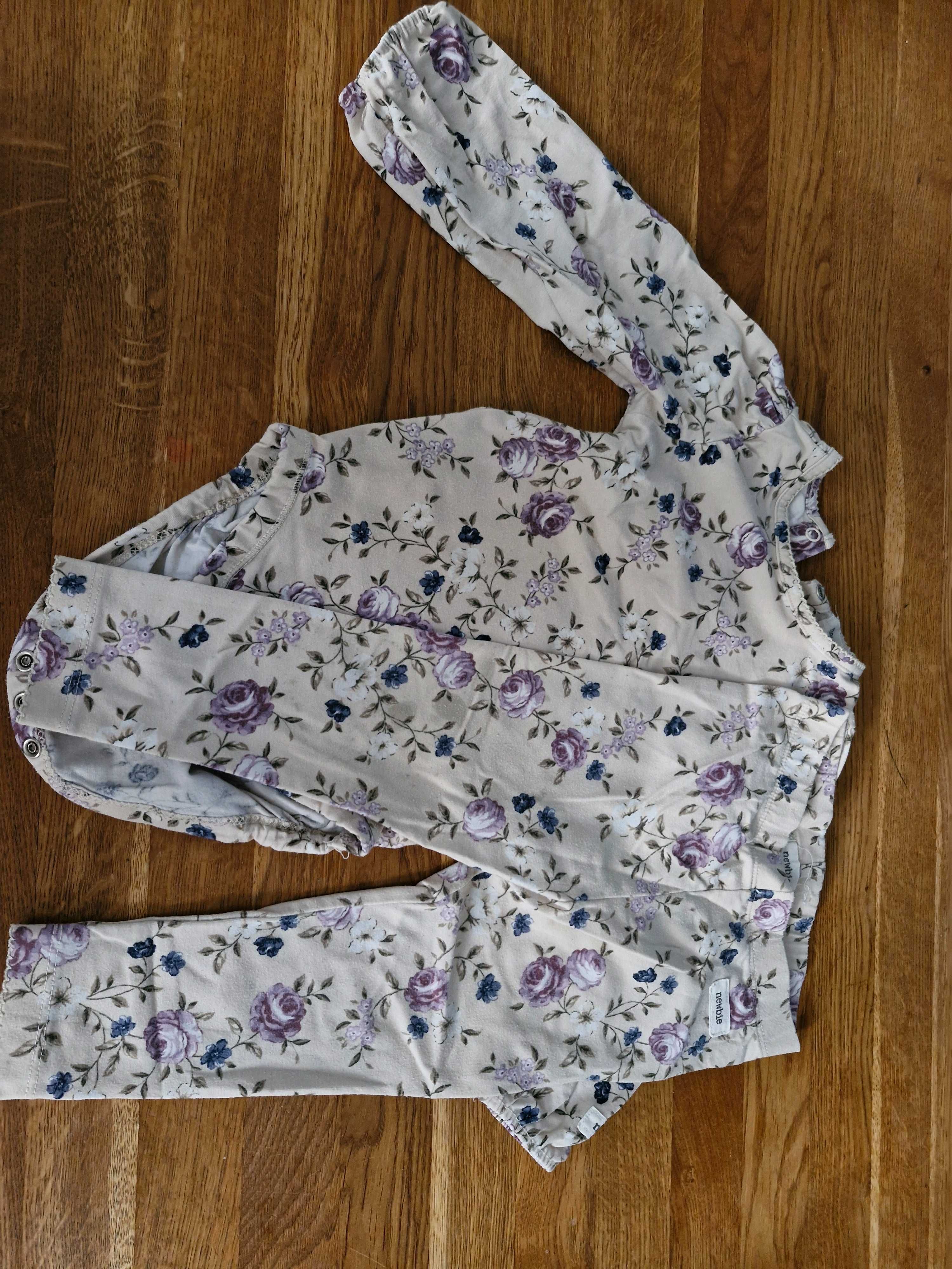 Newbie, roz.80, body, ogrodniczki,komplet