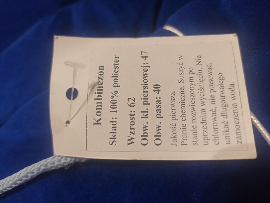 Nowy kombinezon niemowlęcy r.62