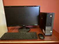 KOMPLET SPRAWNY 100% PC monitor klawiatura mysz karta wifi office