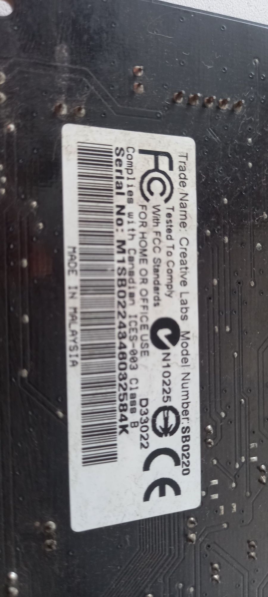Звуковая карта: Creative Labs SB0220 Sound Blaster 5.1 PCI Audio Card