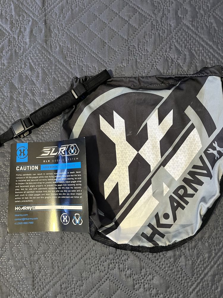 Mascara de Paintball HK SLR White Google - Trooper Lentes pretas