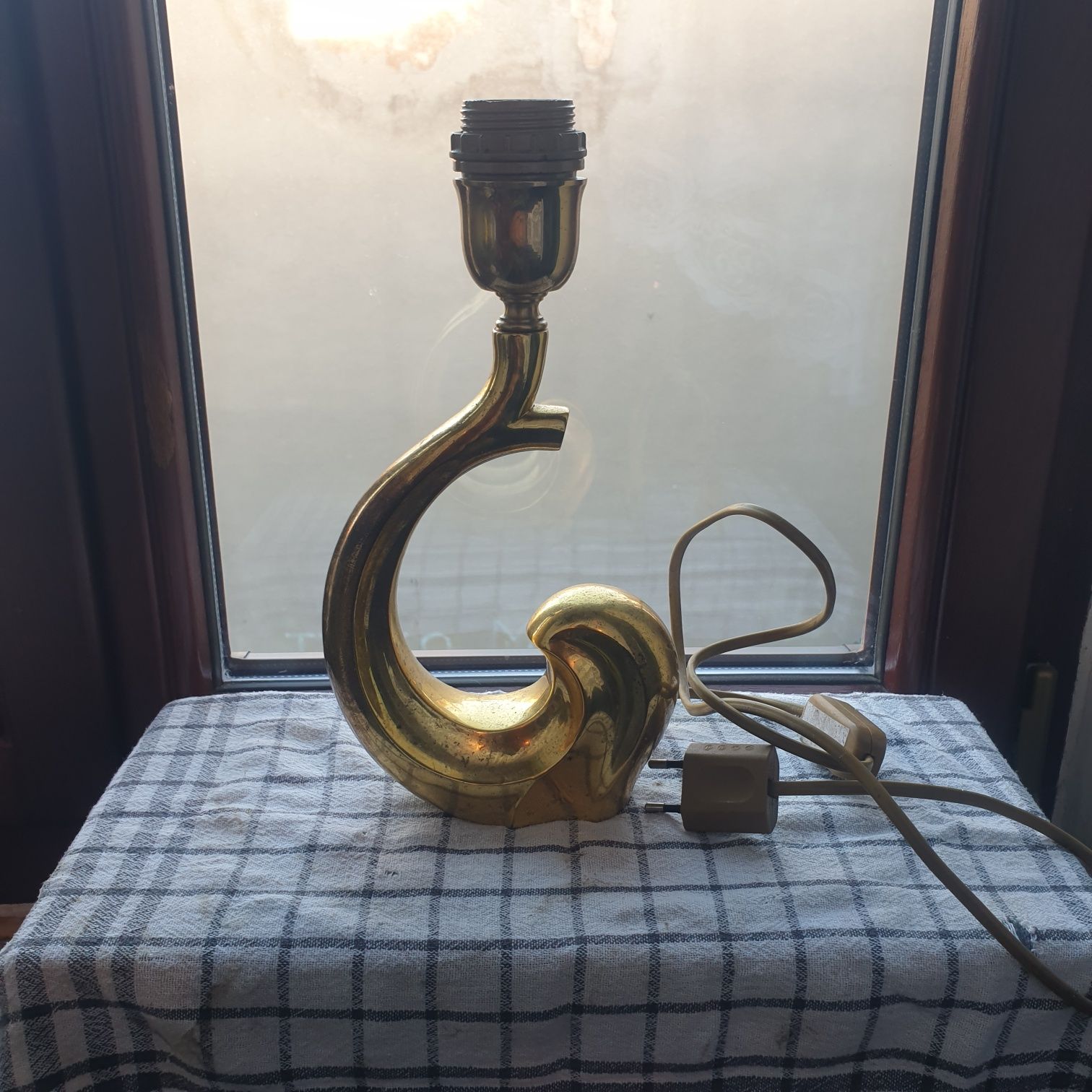 Original 'SWOOSH' Brass Table Lamp  by Pierre Cardin, 1970s, France