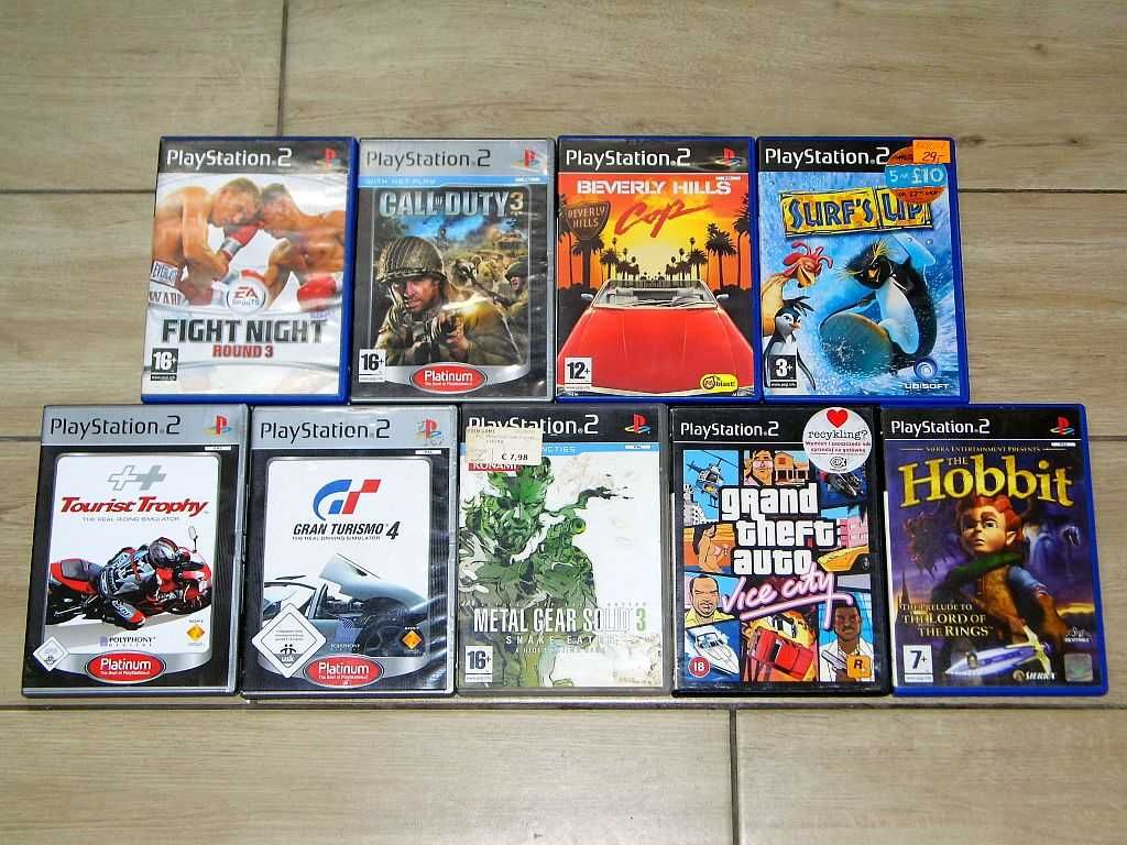 Gry PS2 GTA Beverly Hills Cop Tourist Trophy Call of Duty 3 Hobbit