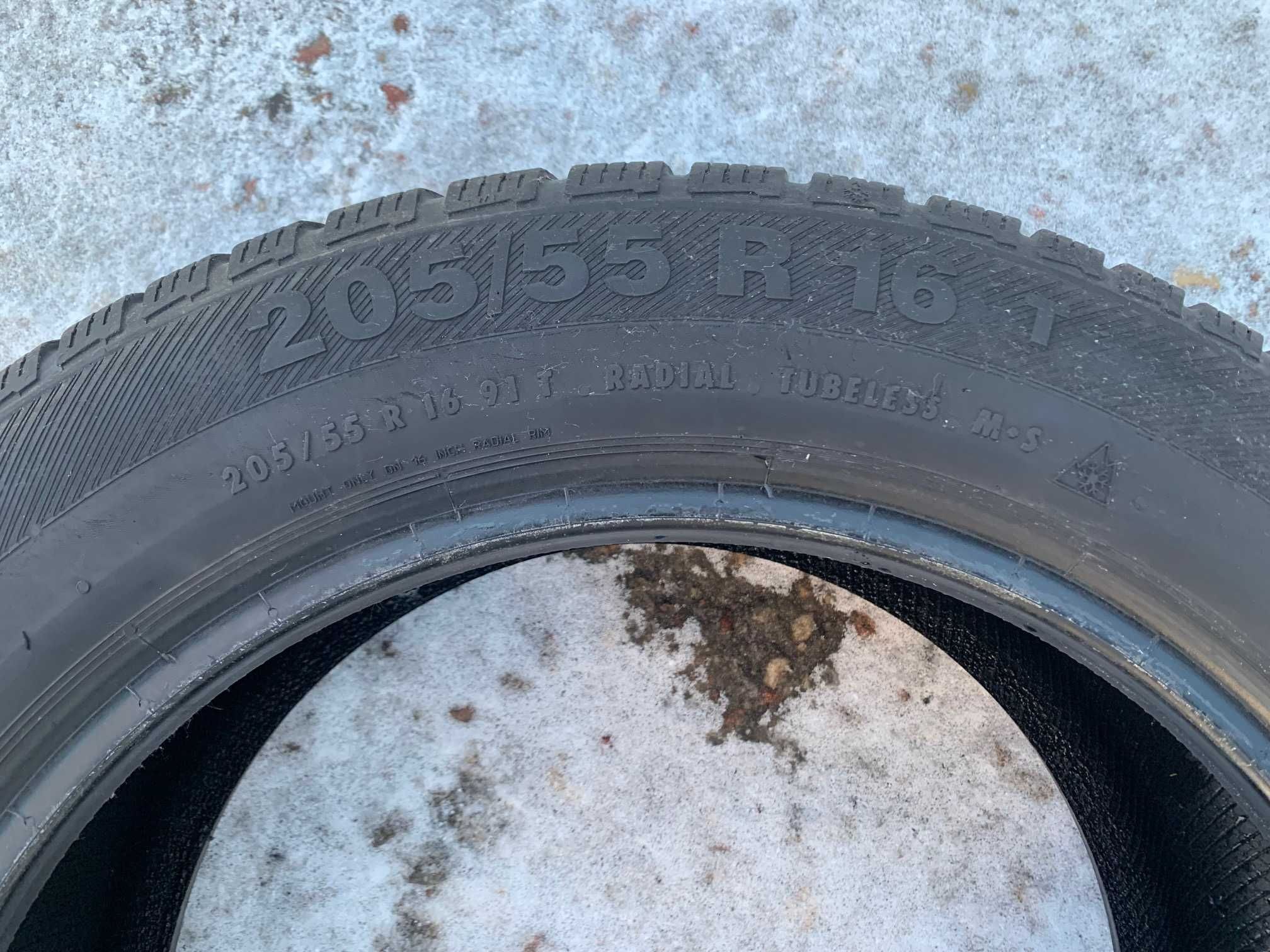 2x opony zimowe BARUM POLARIS 3 - 205/55R16 91T - 5,8 mm