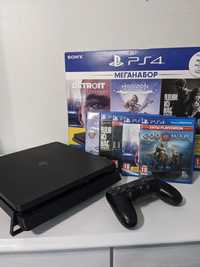 PS4 Slim 1TB, +5ИГР, Playstation 4 Slim 1 Терабайт памяти