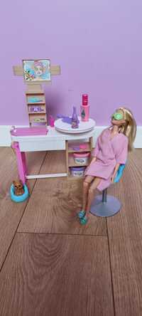 Barbie spa salon relax maseczka lalka